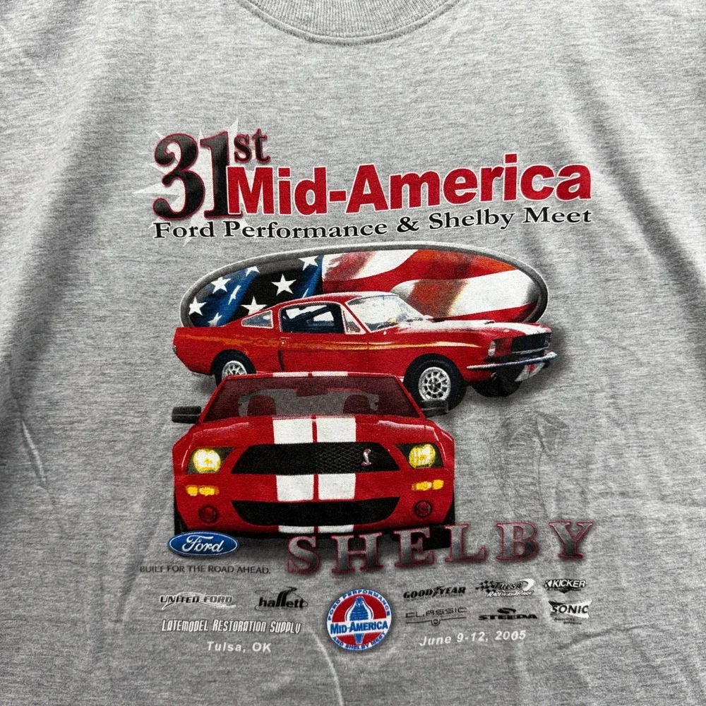 2005 Ford‎ Performance Shelby Meet T Shirt XL Gray Short Sleeve Car Show - Picture 2 of 7